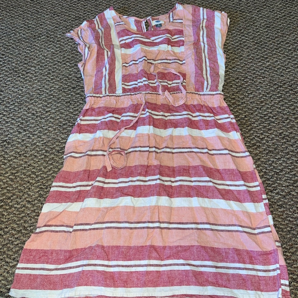 Old Navy Tie Waist Striped Dress